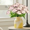 thumbnail image 4 of 12.99in Realistic Plastic Rose Bouquet with Delicate Leaves & Buds - Multi-Functional Home Office Decor, Durable Eco-Friendly Artificial Plant for Table Centerpiece, Wedding, Party Decoration, 4 of 6