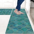 thumbnail image 5 of UWNRBG Vintage Moroccan Non Slip Kitchen Turquoise Teal Rug Runner, 17'' x 48'', 17'' x 30'', 5 of 5
