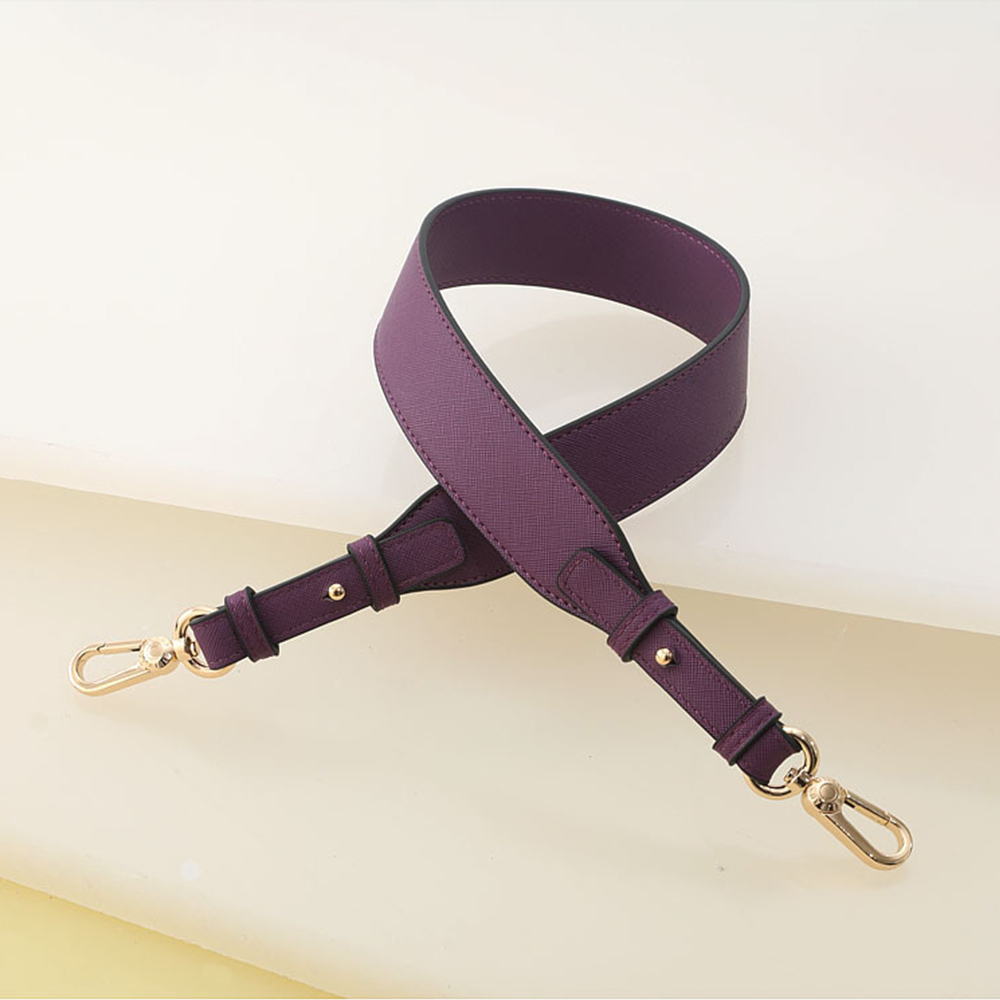 Women Detachable Bag Strap Adjustable Solid PU Leather Wide Shoulder