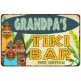 thumbnail image 1 of Grandpa's TIKI BAR Island Gift Sign Metal Wall Decor 8x12 108120058003, 1 of 1
