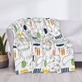 thumbnail image 3 of Yiaed Easter Rabbit Print Blanket Throw Blanket Soft Cozy Flannel Blanket for Home Bed Sofa Couch Chair-40"x30", 3 of 6