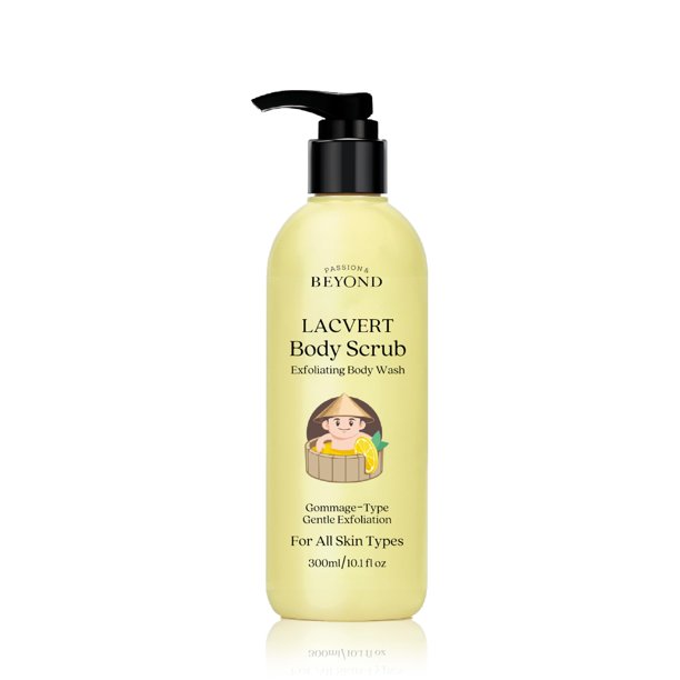 Evento de primavera BEYOND Lacvert Body Scrub Peeling Gel (Limón 10.1fl oz) - Gel de ducha y gel de ducha para una exfoliación suave y spa en el hogar. Cuidado diario de la piel coreano. Tipo gommage