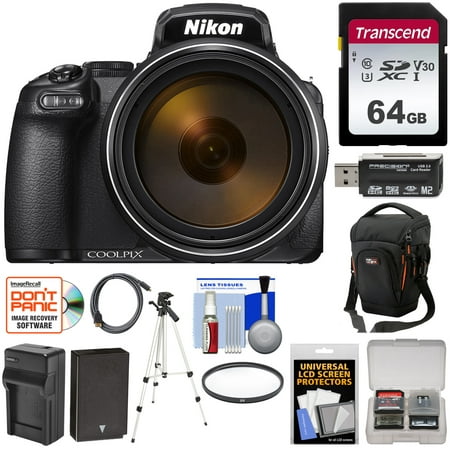 Nikon Coolpix P1000 4K 125x Super Zoom Digital Camera with 64GB Card + Battery + Charger + Case + Tripod + Filter (Best Super Zoom Digital Camera)