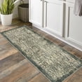 thumbnail image 2 of Nanan, 2x6 Area Rug, Modern Abstract Area Rug - Non-Slip, Stain Resistant Low-Pile Carpet for Living Room Bedroom Dining Room Office, Soft Durable Indoor Floor Rug, Green, 2 of 7