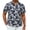 Navy Floal, variant on Hawaiian Shirts for Big and Tall Button Down Short Sleeve Aloha Shirt Summer Beach Yellow Floal Palm