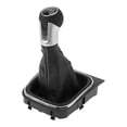 thumbnail image 1 of Perilla de cambio manual de 5 velocidades Unique Bargains con cubierta para VW Golf 5 MK5 GTI GTD R32 2004-2009, palanca de cambio de plástico con cuero sintético, negra y blanca, 1 of 6