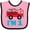 Pink and Black, variant on Inktastic 1st Birthday Fire Truck Boys or Girls Baby Bib