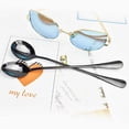 thumbnail image 2 of Juego de 2 cucharas de sopa Wosthever de Acero inoxidable con mango largo para café y helado negro, 2 of 5