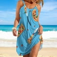 thumbnail image 2 of Fun Pizza Womens Summer Dresses Casual Sleeveless Tshirt Sundresses Vacation Beach Cover Up Dress, 2 of 8