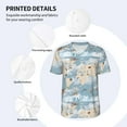 thumbnail image 4 of Daiia Animals Travel World Map Mens Baseball Jersey Button Down Shirts Short Sleeve Sports Uniforms-X-Large, 4 of 9