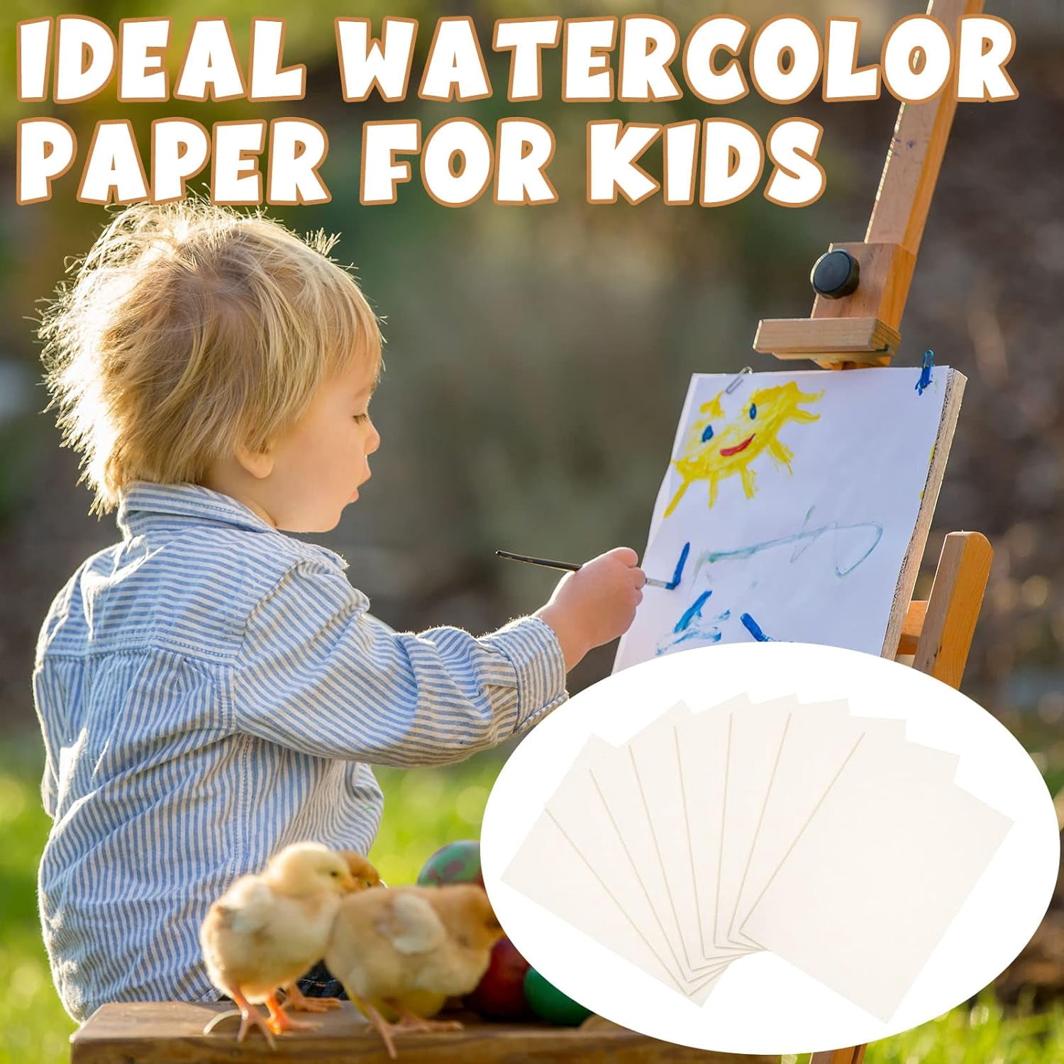 60 Sheets Bulk Watercolor Paper Pad for Kids 140lb/300gsm Art White Cold Press Wate Rcolor Paper Sheet for Drawing Painting Adults Watercolorist Artists Beginning(9 x 12 Inch)