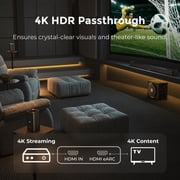 ULTIMEA 7.1.4ch Sound Bar with Dolby Atmos, Surround Sound System for TV with 2 Surround Speakers, Sound Bar for Smart TV, Soundbar with Subwoofer for Home Theater, BT 5.4, HDMI eARC, Skywave Series