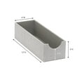 thumbnail image 2 of Household Essentials Narrow Organizer Tray 2 Pack, Slim Accessory Organizer, Sturdy with Soft Fabric, Stylish and Functional, Gray, 2 of 4