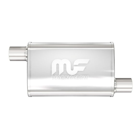 Magnaflow Performance Exhaust Muffler 11236 Single 2-1/2 Inch Offset Inlet; Single 2-1/2 Inch Offset Outlet; 14 Inch Body/20 Inch Overall Length