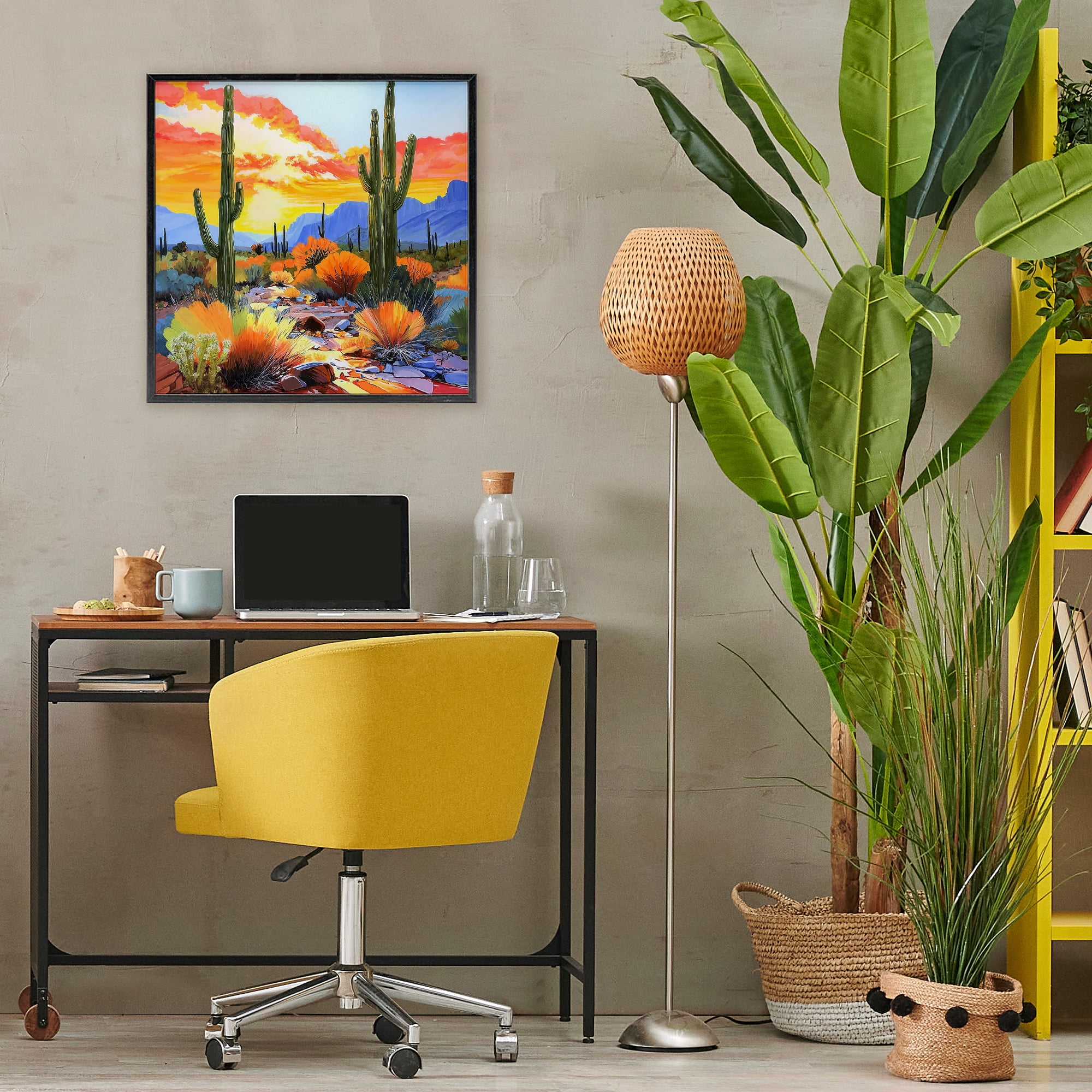 Stupell Industries Desert Splendor Cacti Black Framed Giclee Art, design by John Jaster