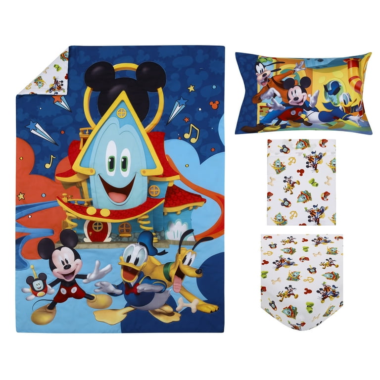 Disney Mickey Mouse Funhouse Crew 4 Piece Toddler Bed Set