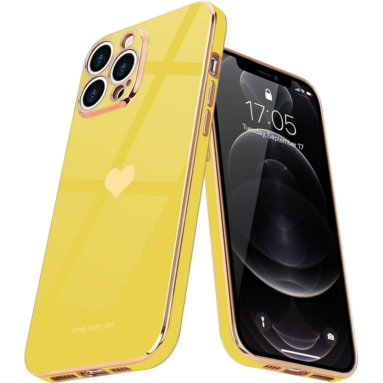 for iPhone 12 Pro Max Case for Women Girl, Cute Love-Heart Luxury