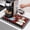 Red, variant on Chef Dish Drying Mats for Kitchen Counter, Red Kitchen Dessert Food Black White Plaid Absorbent Coffee Bar Mat with Non-slip Rubber Backed Quick Drying Dish Rack Pad 12"x16"