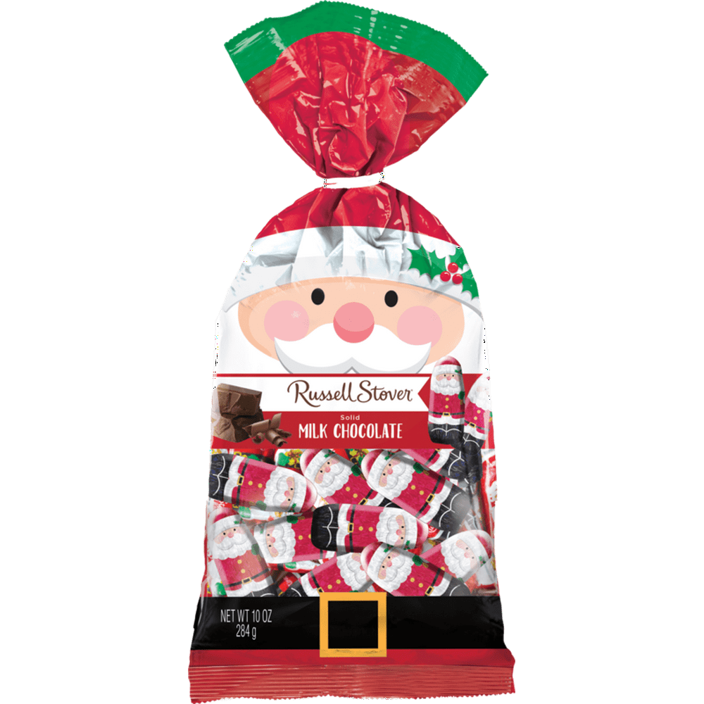 Russell Stover Christmas Milk Chocolate Santas Tie Bag, 10oz Walmart
