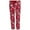 Burgundy, variant on Floral Polysuede Open Bottom Pajama Pants (Women)