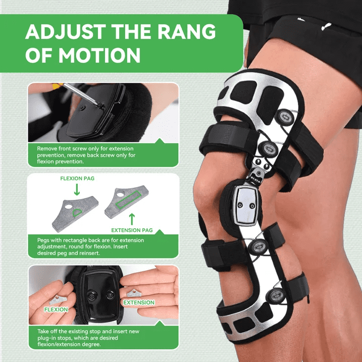 Orthomen OA Unloader Knee Brace Instability of Knee Joint or Ligament Injury & Protect Knee Joint after Knee Surgery (Silver, S/L)