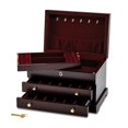 thumbnail image 3 of FB Jewels Mahogany Matte Finish Poplar Veneer 2-drawer Jewelry Box, 3 of 4