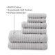 thumbnail image 2 of Juego de 6 Toallas de baño algodón, 2 Toallas de baño, 2 Toallas de Mano, 2 Toallas de baño, Toallas de Secado rápido, Suaves y absorbentes, Esenciales de baño, Gris Texturizado, 2 of 13