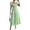 Green, variant on Summer Dresses for Women Floral Print Square Neck Puff Short Sleeve Casual Dresses Smocked Waist A Line Flowy Sundresses Black S
