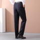 thumbnail image 4 of Pantalones largos para hombre, pantalones de traje con cremallera y bolsillo, pantalones rectos de tubo para negocios, pantalones de color liso, pantalones de poliéster para hombre., 4 of 9