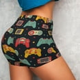 thumbnail image 4 of Xecao Retro Video Game Print Workout Shorts for Women Soft Smooth Gym Yoga Scrunch Active Tennis Workout Running Shorts, 4 of 9