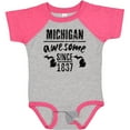 thumbnail image 3 of Inktastic Michigan Awesome Since 1837 Boys or Girls Baby Bodysuit, 3 of 5