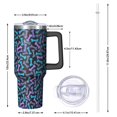 thumbnail image 2 of OBREWU Dog Bones Tumbler with Handle and Lid,Dog Bones 40oz Double Wall Vacuum Insulated Tumbler,Cups Gift for Women and Men, 2 of 7