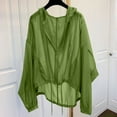 thumbnail image 2 of APEXFWDT Women's Plus Size Lightweight Sun Hoodie for Hiking Fishing Breathable Long Sleeve Summer Jacket Oversized Casual JacketL,Green, 2 of 5