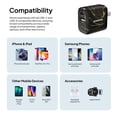 thumbnail image 5 of Powertek Marble Dual Port Wall Charger, Black & Gold, 20W USB-C PD + 18W USB-A, Fast Charging, Charge Two Devices, 5 of 5