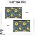 thumbnail image 3 of Fotbe Sunflowers And Blue Flower Reusable Cosmetic Bag Makeup Bag for Women Large Travel Cosmetic Pouch Girls' Make Up Organizer, 3 of 8