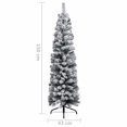 thumbnail image 2 of vidaXL Christmas Tree Decoration Artificial Slim Tree with LEDs and Ball Set, 2 of 10