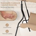 thumbnail image 6 of Costway Metal, Polyester, Oxford Cloth Porch Swing, Beige, 6 of 10