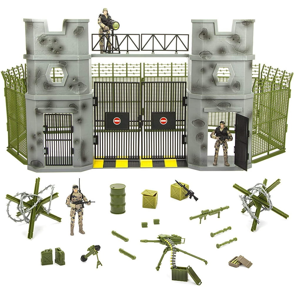Click N' Play Military Army Base 51 Piece Play Set with Accessories