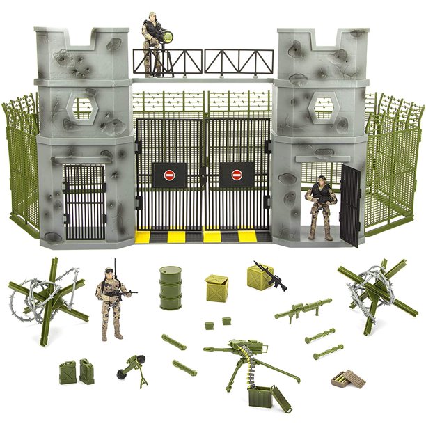 Click N' Play Military Army Base 51 Piece Play Set with Accessories