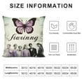 thumbnail image 5 of HENGT  Butterfly Throw Pillow Covers Decorative Gifts Cushion Cover Home Family Faith Hope Love Words Pillowcase Square Couch Pillow Vintage Style Summer Home Decoration (Purple), 5 of 5