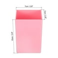 thumbnail image 2 of Unique Bargains Pencil Holder Plastic Pen Makeup Brush Holder Square Desktop Organizer Pink, 2 of 6