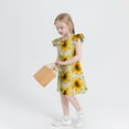 thumbnail image 2 of LOVZFMLL Robe d'Été à Manches à Volants pour Filles, Tenue d'Été pour Enfants 4-14T, 2 of 5