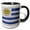 Black/White, variant on 3drose, National Flag of Uruguay Painted onto a Brick Wall Uruguayan, 15oz Two-tone Blue Mug