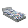 thumbnail image 2 of Ambesonne Vintage Fitted Sheet & Pillow Sham Set, Motifs of Moroccan Design, Twinxl, Multicolor, 2 of 2