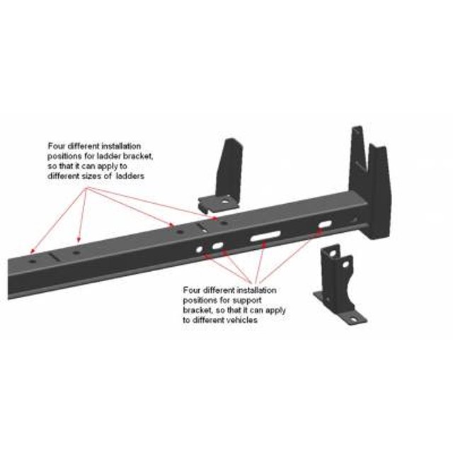 Black Horse Off Road Ladder Rack Black Steel Tr Nrg01