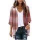 thumbnail image 2 of Cárdigan de manga larga para mujer, blusa informal estampada con bolsillo, abrigo tipo cárdigan para mujer, 2 of 5