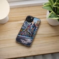thumbnail image 5 of DistinctInk Hybrid (Acrylic / TPU) Clear Slim Fit Case for Apple iPhone 12 MINI (5.4" Screen) - "Colorful Urban Masterpiece: Bursting Life on Concrete Canvas", 5 of 8