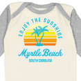 thumbnail image 4 of Inktastic Summer Enjoy the Sunshine Myrtle Beach South Carolina Blue Boys or Girls Long Sleeve Baby Bodysuit, 4 of 5