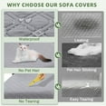 thumbnail image 6 of BTTO 2PCS Sectional Couch Cover for L-Shape, 100% Waterproof Reversible Slipcover for Dogs, Pet, Cat, Washable Chaise Lounge Cover, 6 of 7