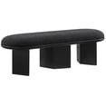 thumbnail image 3 of Meridian Furniture Wilshire Black Boucle Fabric Bench, 3 of 15